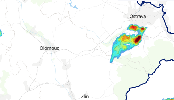 Úterní bouřky přinesly na Ostravsko kroupy