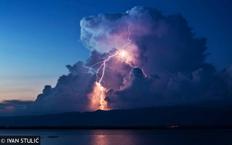 Šibenik hostitelem velmi srážkonosné bouřky