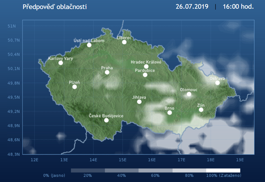I páteční teploty budou tropické, na východě se mohou objevit bouřky