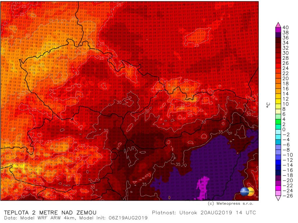 V úterý bude na západě kolem 17 °C, na jihu Moravy ale naměříme až 32 °C