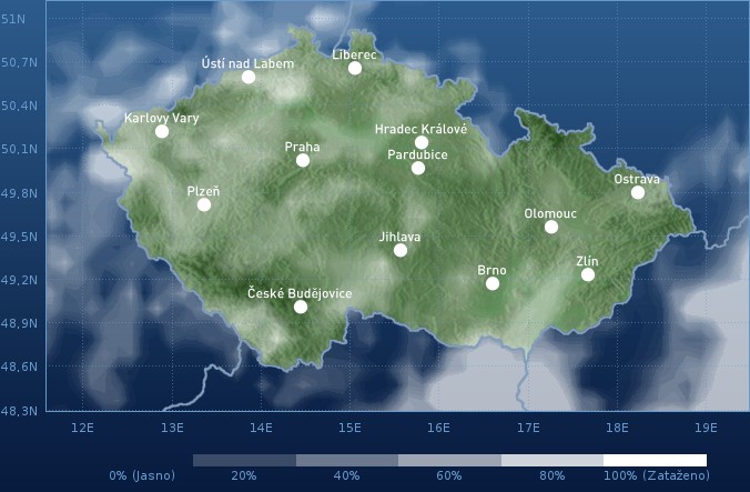 Ve středu bude polojasno, místy s přeháňkami