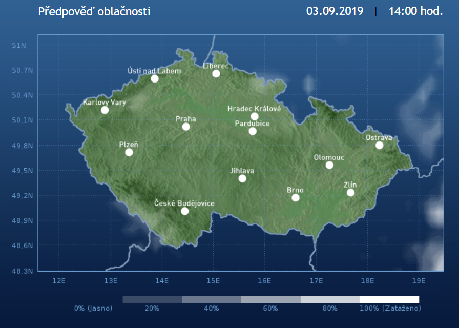 V úterý se po přechodu studené fronty vyjasní